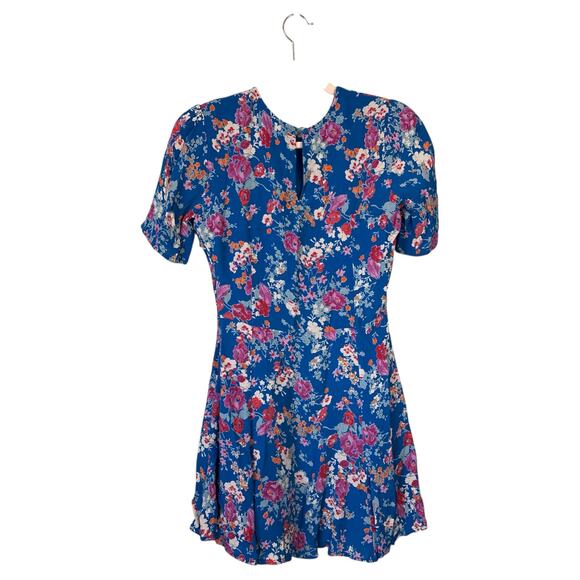 TULAROSA Iris Dress Blue Floral Mini Skate Summer Retro Size Extra Small - Picture 3 of 8